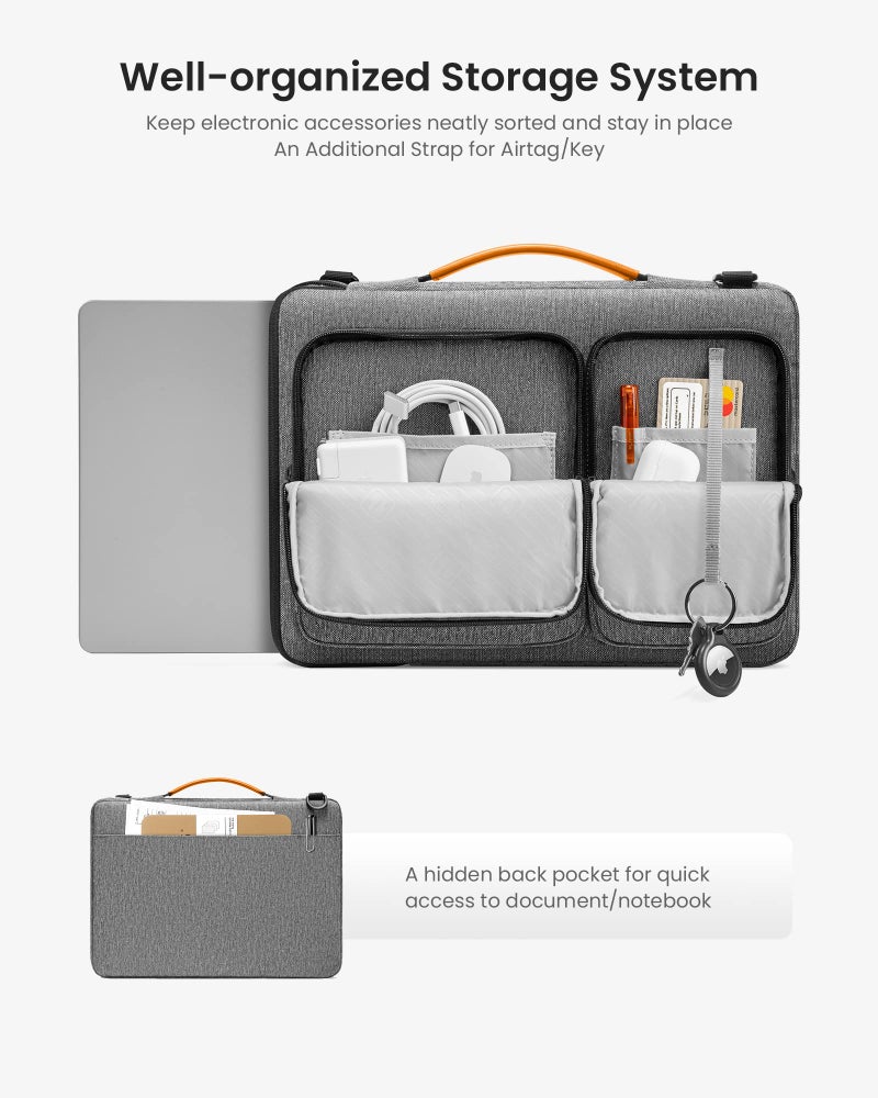 tomtoc 360 Protective Laptop Shoulder Bag for 16-inch MacBook Pro M4/M3/M2/M1 Pro/Max A3403 A3186 A2991 A2485 2024-2019, Water-Resistant Sleeve for Dell XPS 15 Surface Book 3 The New Razer Blade 16 - Image 2